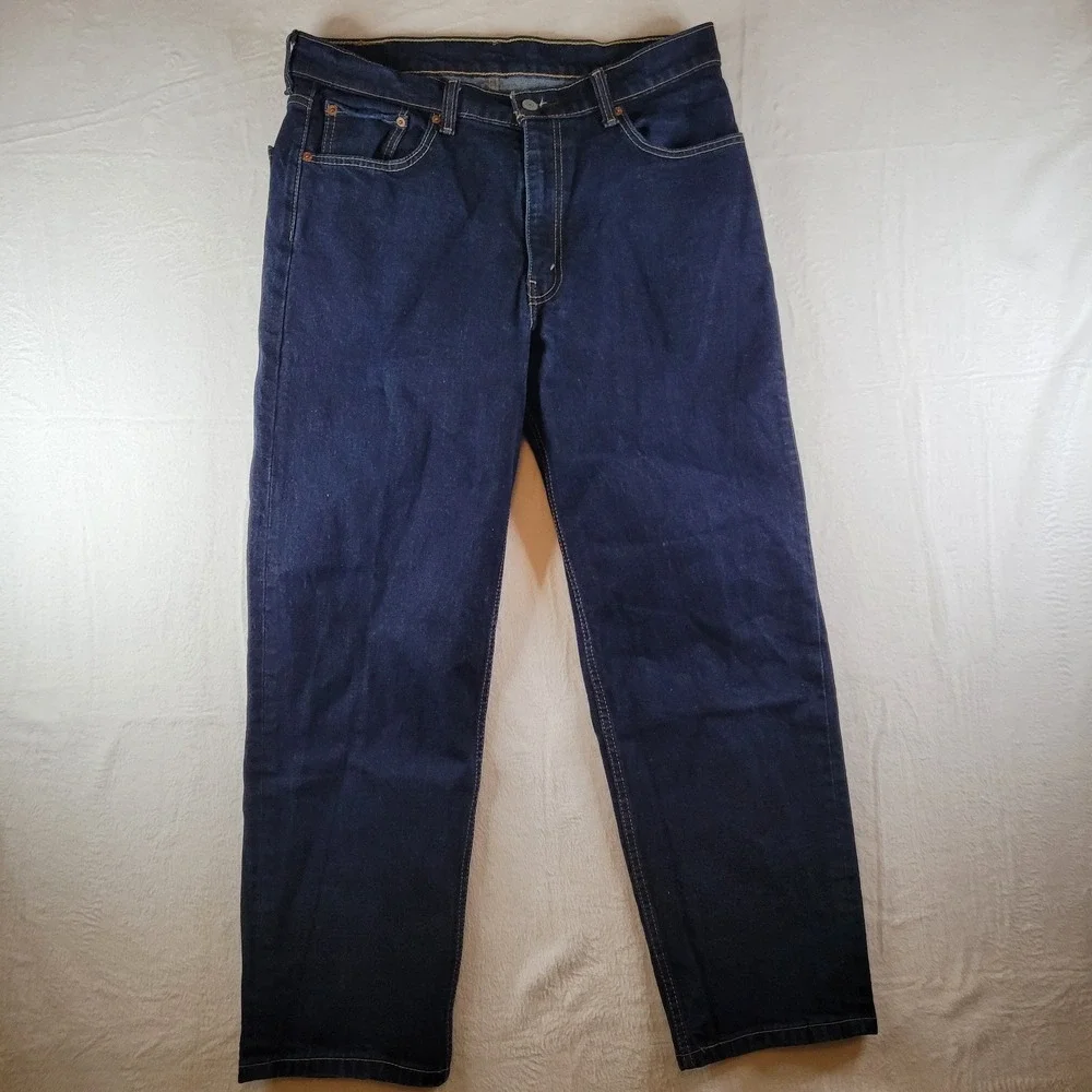 Levi's 550 Men's Jeans Size 36x30 Blue Relaxed Fit Look At Pics